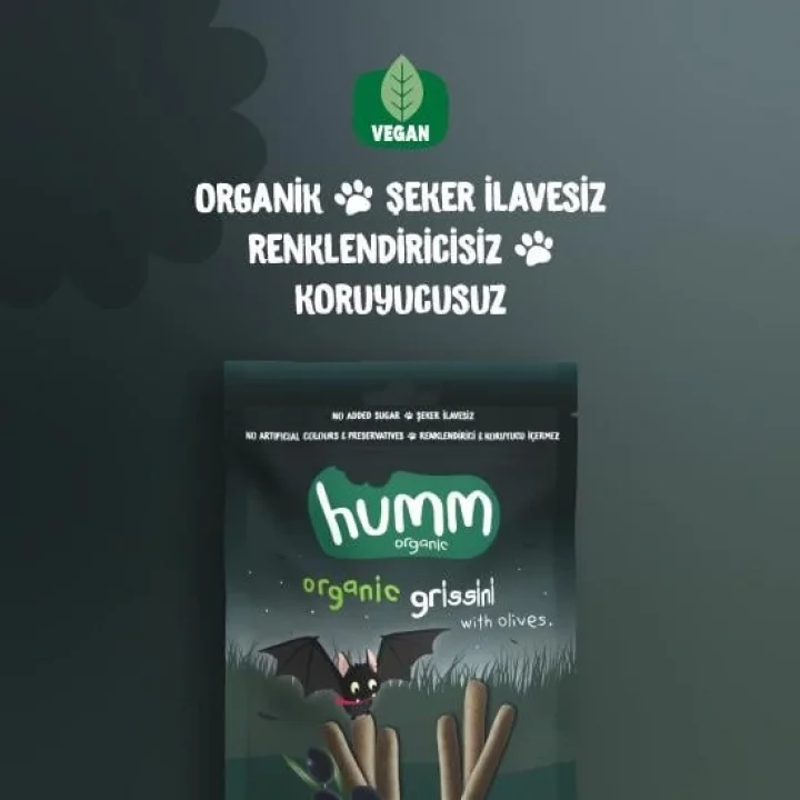 Mey İthalat® Humm Organik Vegan Zeytinli Grissini 55 Gr