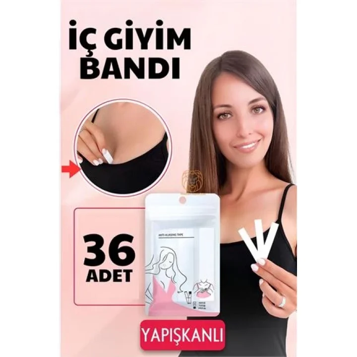 Mey İthalat® İç Giyim Bandı Çift Taraflı Yapışkanlı Su Geçirmez 36 ADET 720406