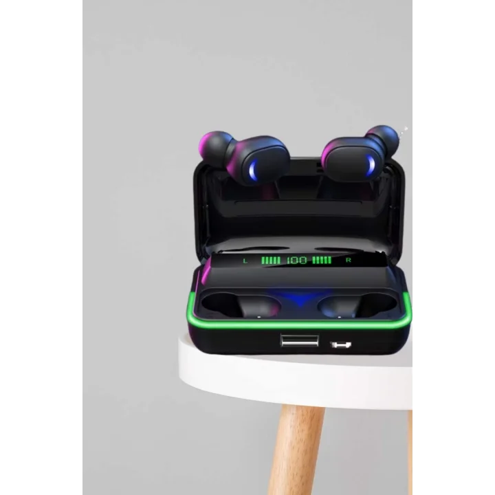 Mey İthalat® İkili Bluetooth Kulaklık Dijital Göstergeli Uzun Pil Ömrü Yüksek Ses Kaliteli