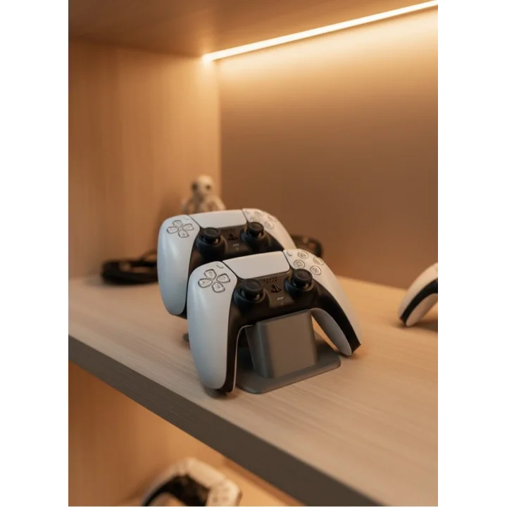 Mey İthalat® İkili Gamepad Tutucu Antrasit 7x18 cm Oyun Aksesuarı