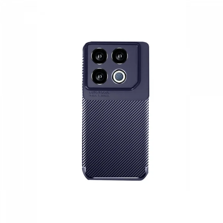 Mey İthalat®  İnfinix GT 20 Pro Kılıf Auto Focus Karbon Kapak - Lacivert
