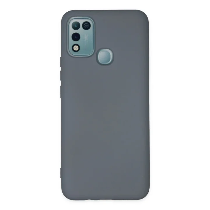 Mey İthalat®  İnfinix Hot 10 Play Kılıf Nano içi Kadife Silikon - Gri