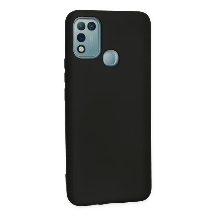 Mey İthalat®  İnfinix Hot 10 Play Kılıf Nano içi Kadife Silikon - Siyah