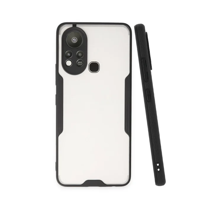 Mey İthalat®  İnfinix Hot 11s Kılıf Platin Silikon - Siyah
