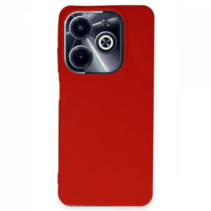 Mey İthalat®  İnfinix Hot 40i Kılıf First Silikon - Kırmızı
