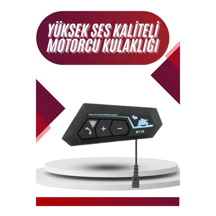 Mey İthalat® Intercom Bluetooth Kask Kulaklık Motosiklet Kulaklık 5.0 Bluetooth