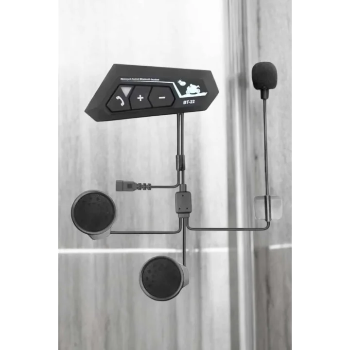 Mey İthalat® İnterkom Intercom Kask Kulaklık Bt22 Bluetooth Motosiklet Kulaklık 5.0 Bluetooth