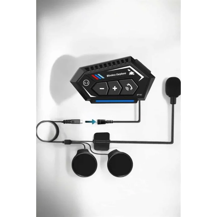Mey İthalat® İnterkom Intercom Kask Kulaklık Bt22 Bluetooth Motosiklet Kulaklık 5.0 Bluetooth