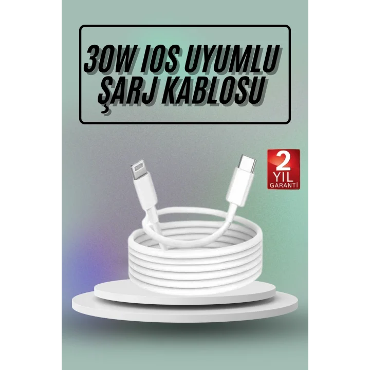 Mey İthalat® İOS Uyumlu 8 X Xs Xr 11 12 13 14/Pro Max Mini Plus Şarj Kablosu