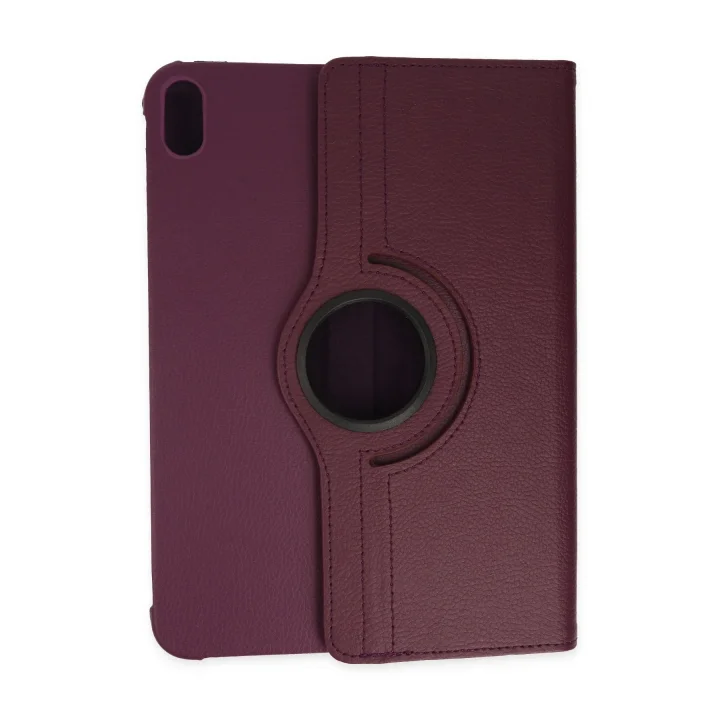 Mey İthalat®  iPad 2022 10.9 (10.nesil) Kılıf 360 Tablet Deri Kılıf - Mürdüm