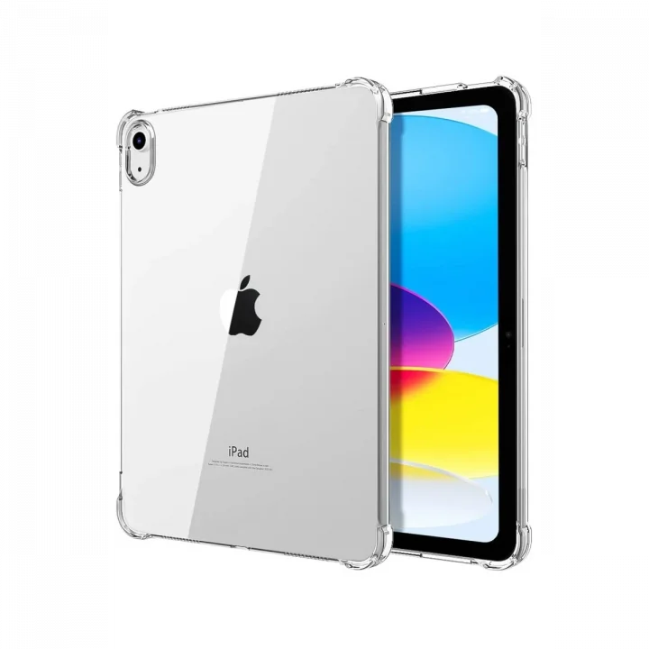 Mey İthalat®   iPad 2022 10.9 (10.nesil) Kılıf Anti Shock Tablet Silikon - Şeffaf