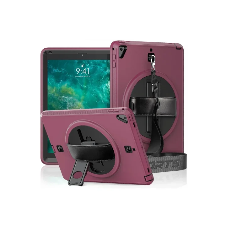 Mey İthalat®  iPad 5 Air 9.7 Kılıf Strap-C Otterbox Tablet Kapak - Mürdüm