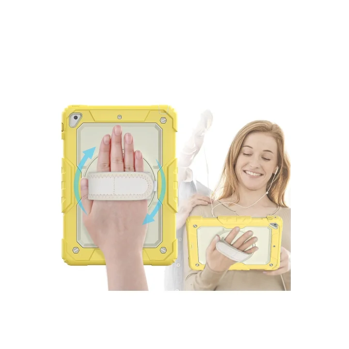 Mey İthalat®  iPad 5 Air 9.7 Kılıf Strap New Tablet Kapak - Sarı