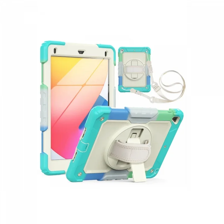 Mey İthalat®  iPad 5 Air 9.7 Kılıf Tablet Rainbow Kapak - Turkuaz