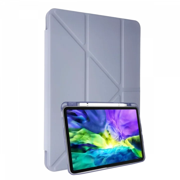Mey İthalat®  iPad Air 4 10.9 Kılıf Kalemlikli Mars Tablet Kılıfı - Lila