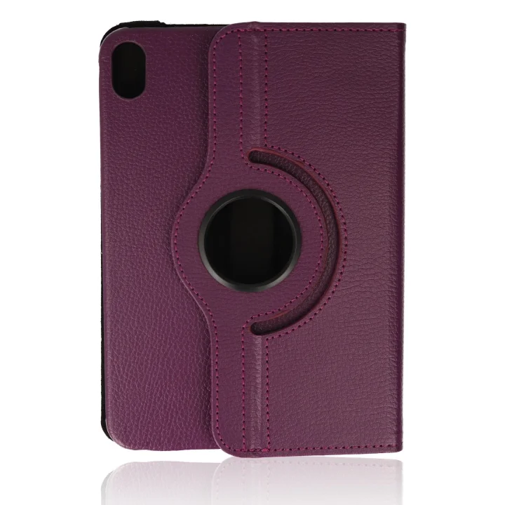 Mey İthalat®  iPad Mini 6 Kılıf 360 Tablet Deri Kılıf - Mürdüm