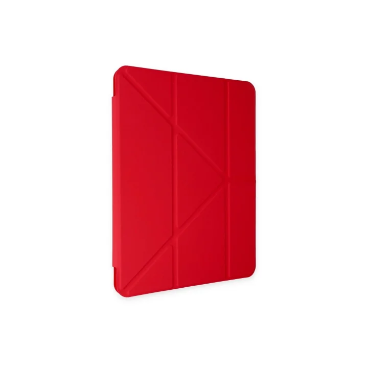 Mey İthalat®  iPad Pro 11 (2018) Kılıf Kalemlikli Mars Tablet Kılıfı - Kırmızı