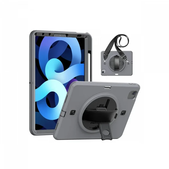 Mey İthalat®  iPad Pro 11 (2020) Kılıf Strap-C Otterbox Tablet Kapak - Gri