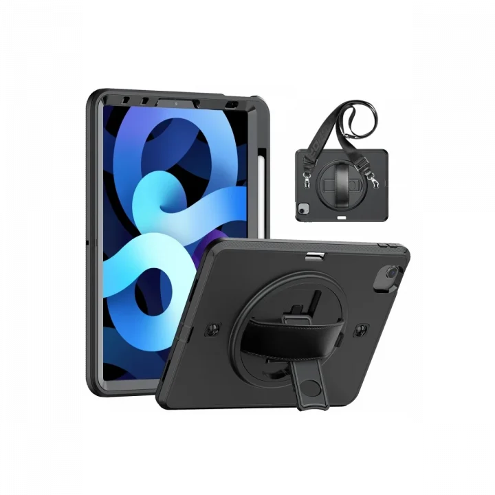 Mey İthalat®  iPad Pro 11 (2020) Kılıf Strap-C Otterbox Tablet Kapak - Siyah