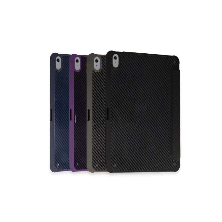 Mey İthalat®  iPad Pro 11 (2024) Kılıf Color Karbon Tablet Kılıfı - Derin Mor