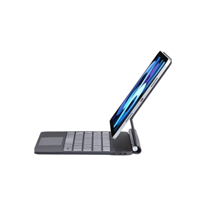 Mey İthalat®   iPad Pro 11 (2024) Kılıf X7P Magic Manyetik Klavyeli Tablet Kılıfı - Siyah