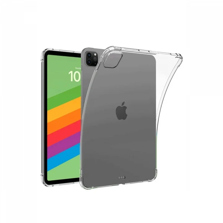 Mey İthalat®  iPad Pro 13 (2024) Kılıf Anti Shock Tablet Silikon - Şeffaf
