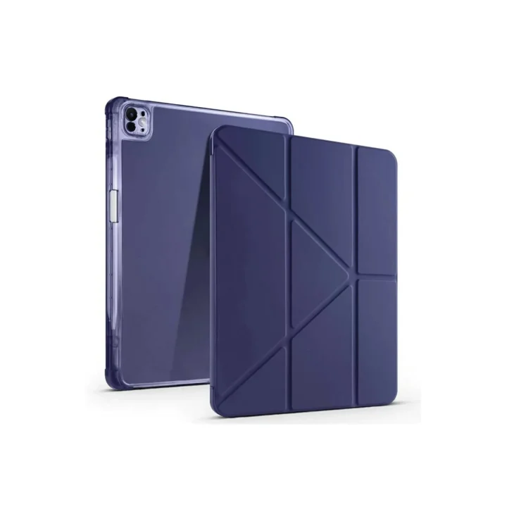 Mey İthalat®  iPad Pro 13 (2024) Kılıf Kalemlikli Mars Tablet Kılıfı - Lacivert