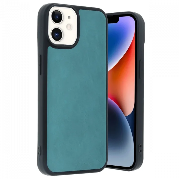 Mey İthalat®  iPhone 11 Kılıf Aras Deri Kapak - Açık Yeşil