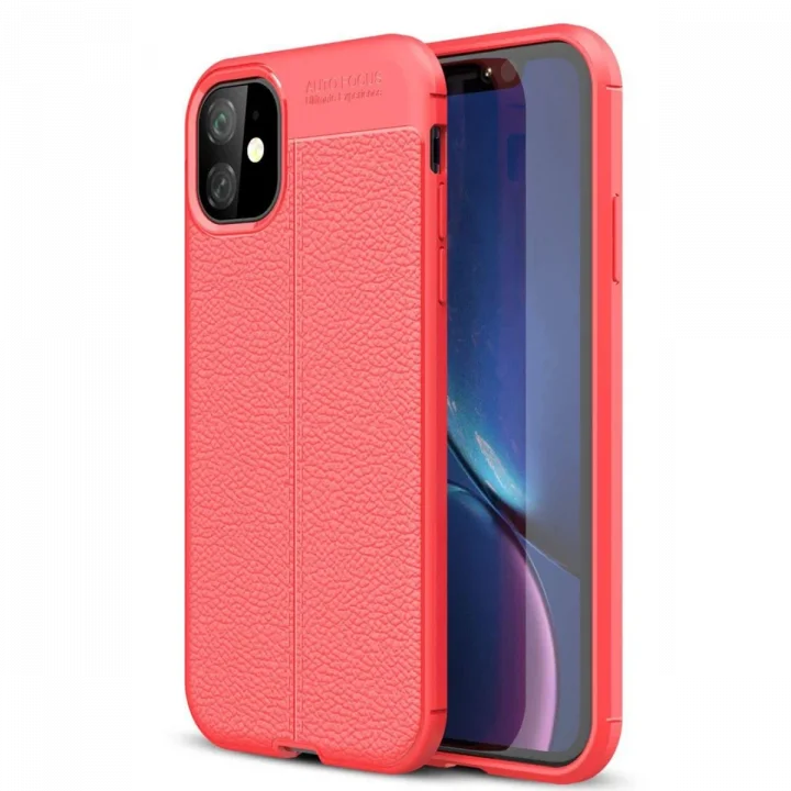 Mey İthalat®   iPhone 11 Kılıf Auto Focus Kapak - Kırmızı