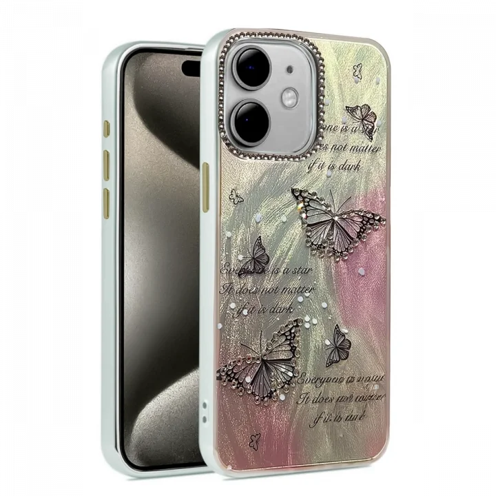 Mey İthalat®  iPhone 11 Kılıf Blade Aynalı Desenli Kapak - Desen 6