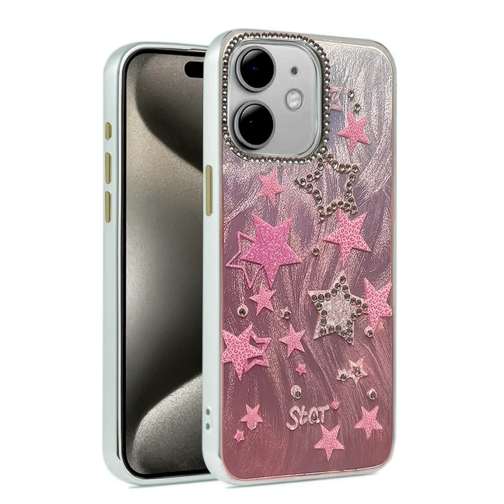 Mey İthalat®  iPhone 11 Kılıf Blade Aynalı Desenli Kapak - Desen 7