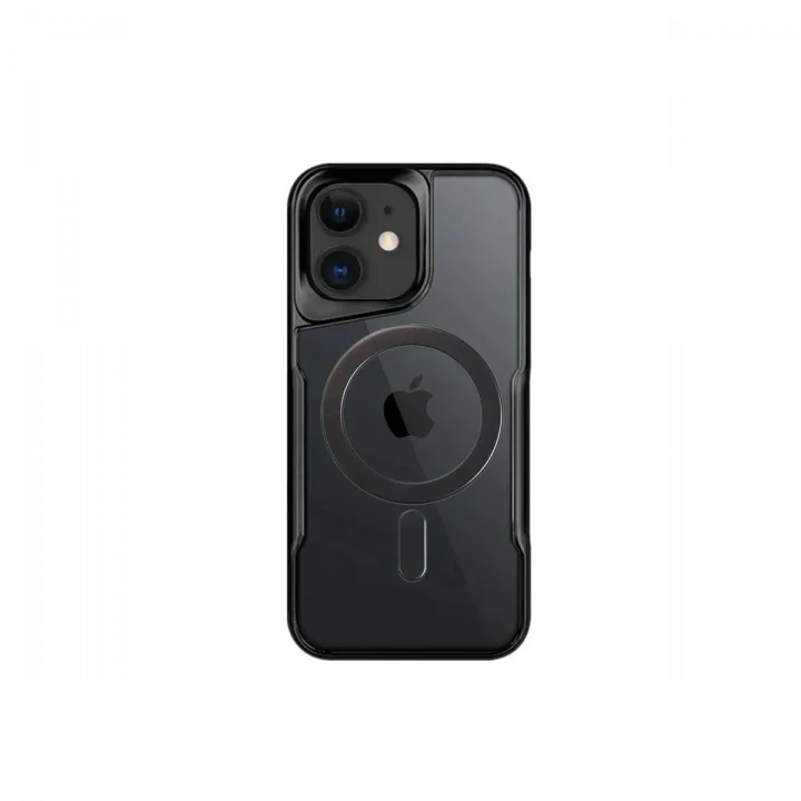 Mey İthalat®   iPhone 11 Kılıf Boyi Magsafe Silikon Kapak - Siyah