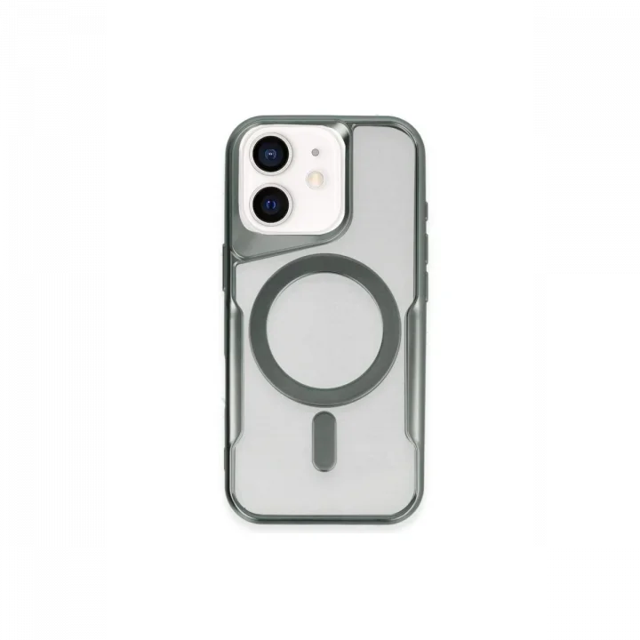 Mey İthalat®   iPhone 11 Kılıf Boyi Magsafe Silikon Kapak - Yeşil