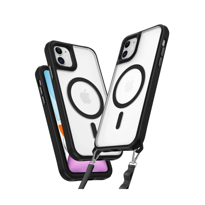 Mey İthalat®  iPhone 11 Kılıf Enka Magsafe Silikon Kılıf - Siyah