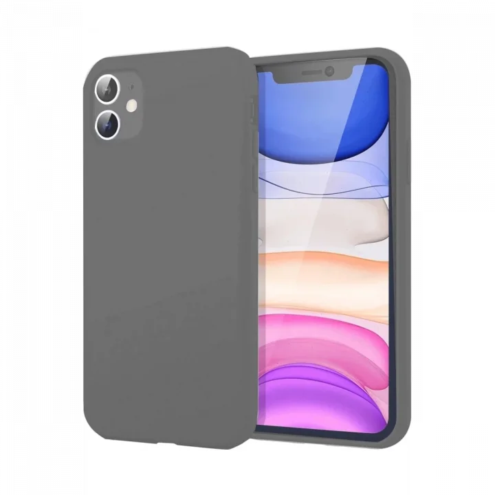Mey İthalat®  iPhone 11 Kılıf First Silikon - Gri