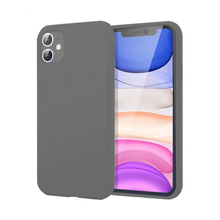 Mey İthalat®  iPhone 11 Kılıf First Silikon - Gri