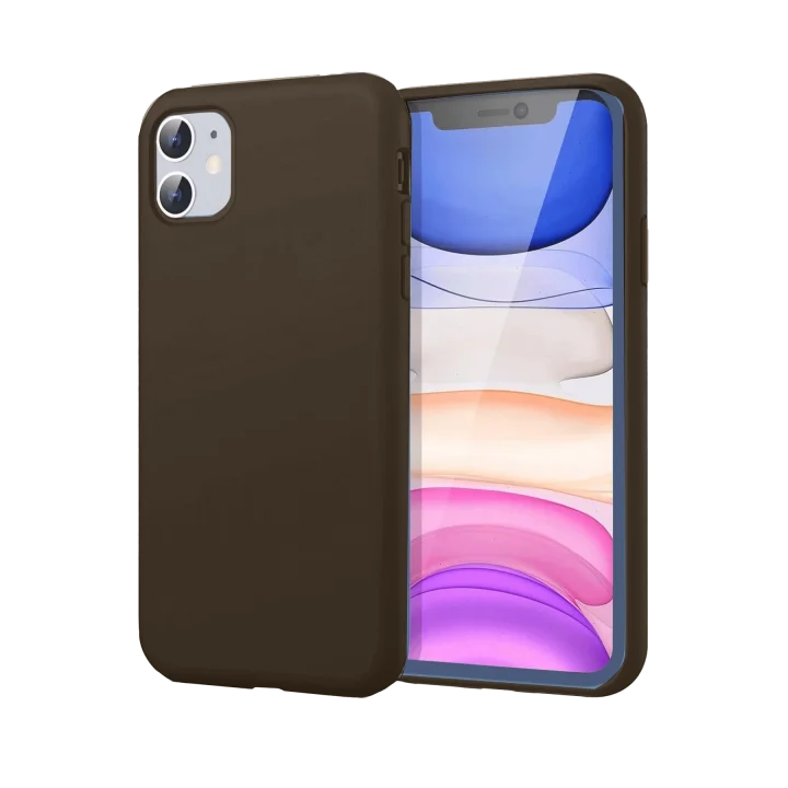 Mey İthalat®  iPhone 11 Kılıf First Silikon - Kahverengi