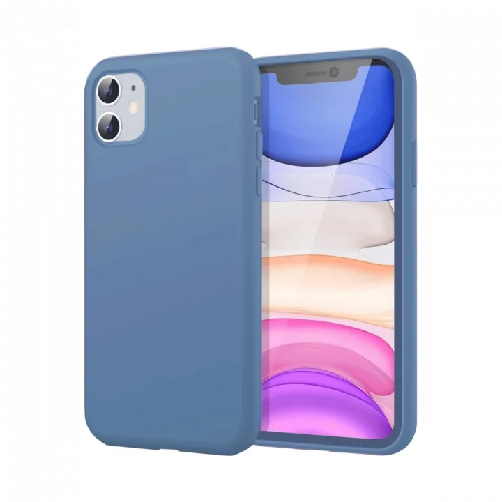 Mey İthalat®   iPhone 11 Kılıf First Silikon - Mavi