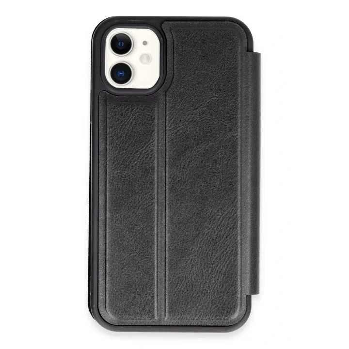 Mey İthalat®   iPhone 11 Kılıf Flip Cover - Siyah