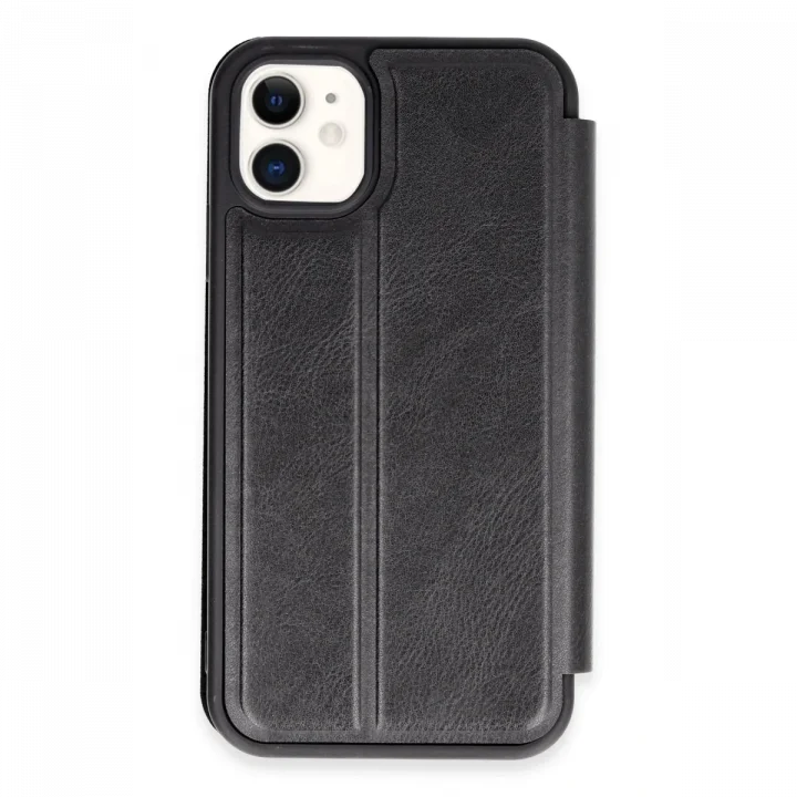 Mey İthalat®   iPhone 11 Kılıf Flip Cover - Siyah