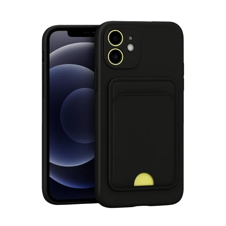 Mey İthalat®  iPhone 11 Kılıf Kelvin Kartvizitli Silikon - Siyah