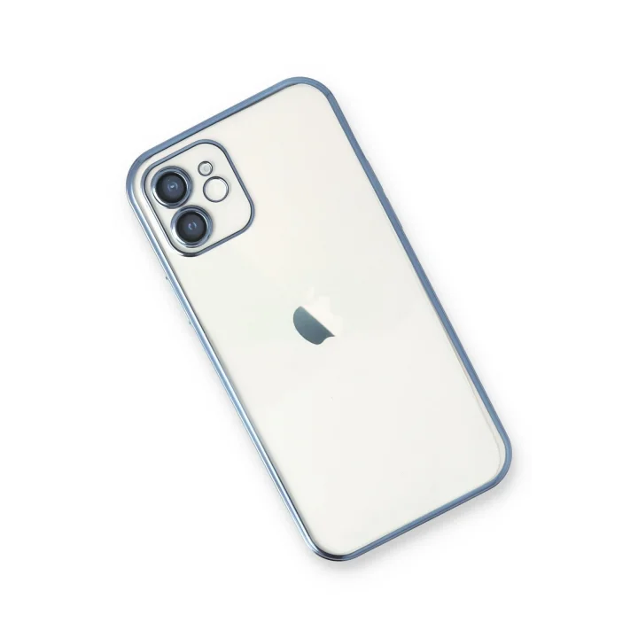 Mey İthalat®   iPhone 11 Kılıf  Lensli Silikon - Açık Mavi
