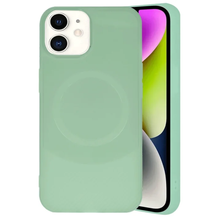 Mey İthalat®  iPhone 11 Kılıf Maya Karbon Kapak - Su Yeşili