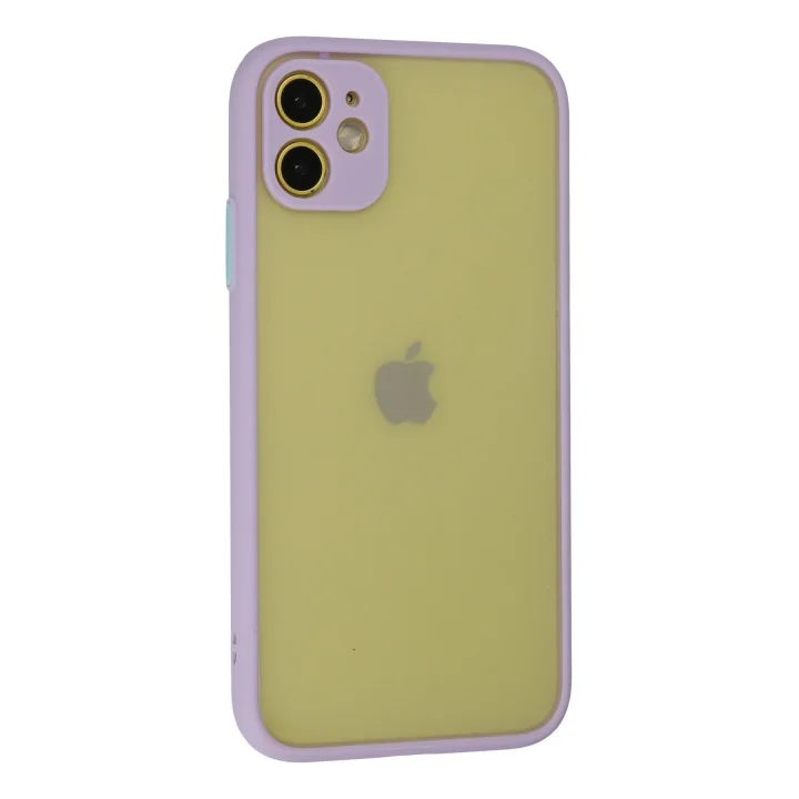 Mey İthalat®   iPhone 11 Kılıf Montreal Silikon Kapak - Mor