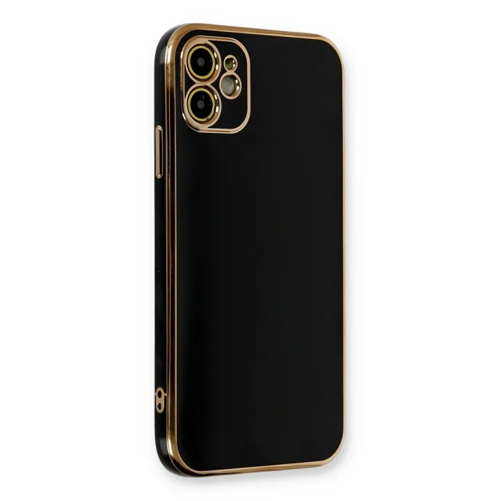 Mey İthalat®   iPhone 11 Kılıf Volet Silikon - Siyah