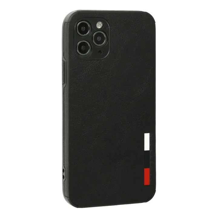 Mey İthalat®   iPhone 11 Pro Kılıf Loop Deri Silikon - Siyah