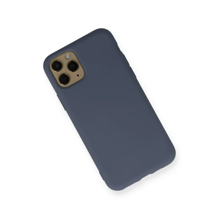 Mey İthalat®  iPhone 11 Pro Kılıf Nano içi Kadife Silikon - Gri