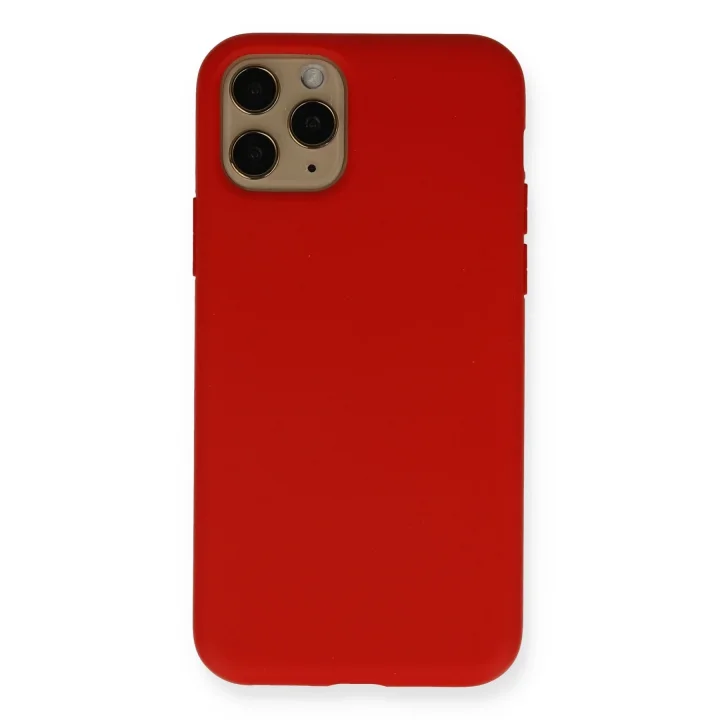 Mey İthalat®  iPhone 11 Pro Kılıf Nano içi Kadife Silikon - Kırmızı
