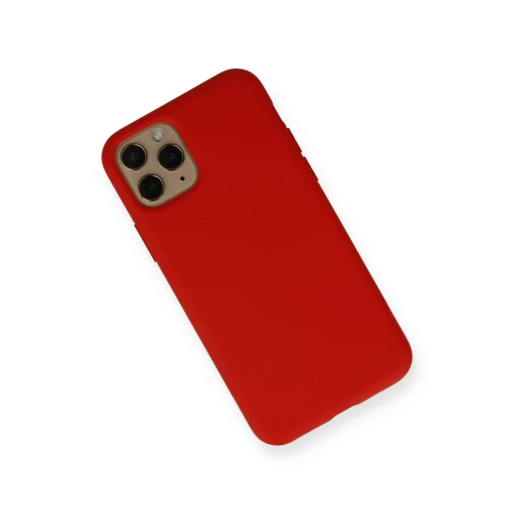 Mey İthalat®  iPhone 11 Pro Kılıf Nano içi Kadife Silikon - Kırmızı