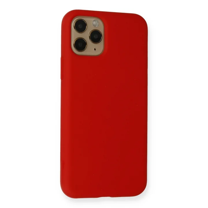 Mey İthalat®  iPhone 11 Pro Kılıf Nano içi Kadife Silikon - Kırmızı